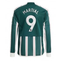 Billiga Manchester United Anthony Martial #9 Borta fotbollskläder 2023-24 Långärmad
